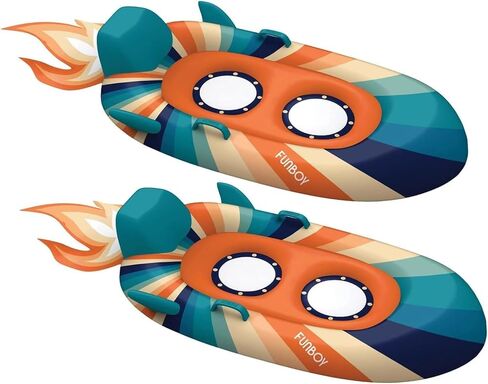 FUNBOY Winter Kids Inflatable Snow Sled, Rocket Groovy in Saudi Arabia