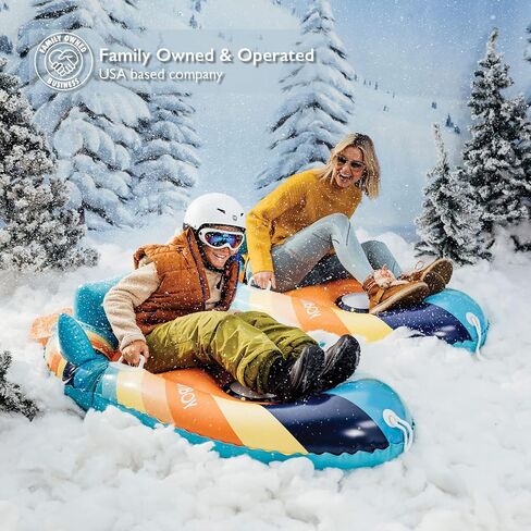 FUNBOY Winter Kids Inflatable Snow Sled, Rocket Groovy in Saudi Arabia
