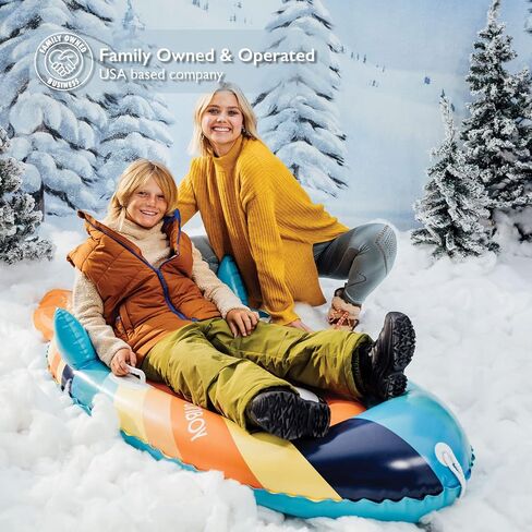 FUNBOY Winter Kids Inflatable Snow Sled, Rocket Groovy in Saudi Arabia
