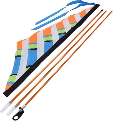 AlveyTech Multicolor Sail Flag for Bikes & Scooters (Patriotic Flag (with White Flagpole)) in Saudi Arabia