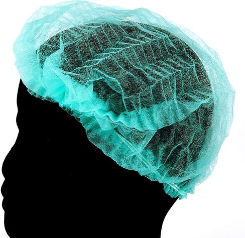 ZOENHOU 300 قطعة من شبكات القبعة الخضراء مقاس 53.34 سم، شبكات شعر مرنة خفيفة الوزن، قبعة للاستعمال مرة واحدة لخدمة الطعام، ومستحضرات التجميل، والجمال، والمطبخ، والصناعات المنزلية، والمستشفى in Kuwait