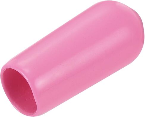 uxcell 20pcs Rubber End Caps 6mm(1/4 inch) ID Vinyl PVC Round Tube Bolt Cap Cover Screw Thread Protectors Pink in Saudi Arabia