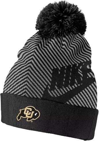 Nike Men's NCAA Black Futura Pom Beanie in Saudi Arabia