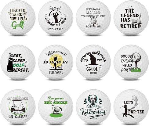 12 Pcs Golf Retirement Gifts for Men Women Funny Golf Balls Retirement Golf Balls Set for Dad Mom Son Boss Coworker Employee Husband Grandpa Golfers Lovers Birthday in Saudi Arabia