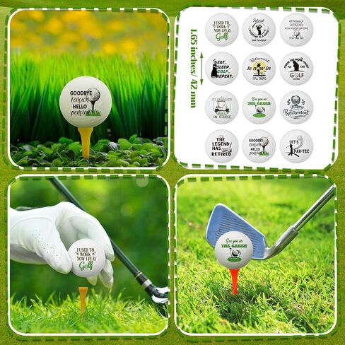 12 Pcs Golf Retirement Gifts for Men Women Funny Golf Balls Retirement Golf Balls Set for Dad Mom Son Boss Coworker Employee Husband Grandpa Golfers Lovers Birthday in Saudi Arabia