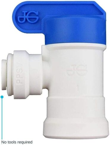 John Guest 3/8 Inch O.D. Tube Size x 1/4 Inch NPTF Speedfit to Female Shut Off Valve, Push to Connect Plastic Plumbing Fitting, PPSV501222WP in Saudi Arabia
