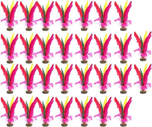 Topyond Colorful Chinese Jianzi Set - 30Pcs Kick Shuttlecock for Outdoor Foot Sports and Exercise Game in Saudi Arabia