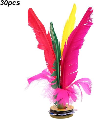 Topyond Colorful Chinese Jianzi Set - 30Pcs Kick Shuttlecock for Outdoor Foot Sports and Exercise Game in Saudi Arabia