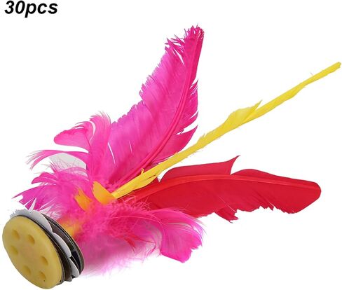 Topyond Colorful Chinese Jianzi Set - 30Pcs Kick Shuttlecock for Outdoor Foot Sports and Exercise Game in Saudi Arabia