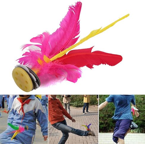Topyond Colorful Chinese Jianzi Set - 30Pcs Kick Shuttlecock for Outdoor Foot Sports and Exercise Game in Saudi Arabia
