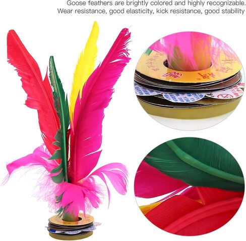 Topyond Colorful Chinese Jianzi Set - 30Pcs Kick Shuttlecock for Outdoor Foot Sports and Exercise Game in Saudi Arabia