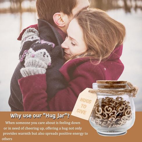 VeoeV Hugs in a Jar, Hugs to Give, Thinking of You Gifts for Mother, Father, Jar of Hugs Gift for Valentine's Day, Anniversary, Chrismas, Holiday, Birthday, Mother's Day, Father's Day… in Saudi Arabia