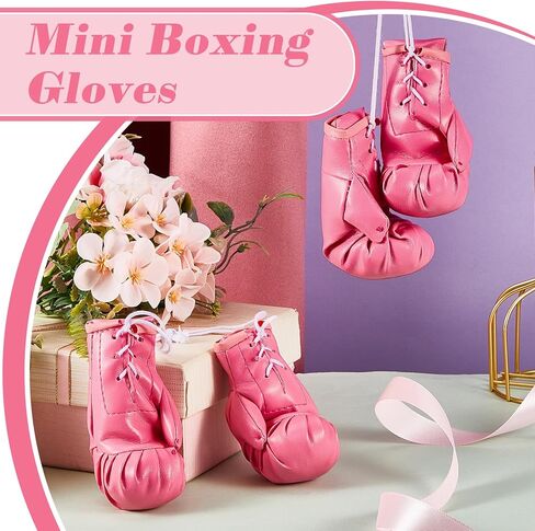 20 زوجًا من قفازات الملاكمة الوردية الصغيرة من Nosiny، ملحقات الملاكمة للتوعية بسرطان الثدي، قفازات قتال الملاكمة الصغيرة لمرآة السيارة، تعليق اللكم، ألعاب الملاكمة المزخرفة، هدايا حفلات الملاكمة in Kuwait