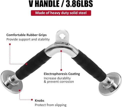 مجموعة ملحقات LAT المنسدلة، ملحقات آلة الكابلات مع شريط منسدل مجعد، تناسب معظم آلات الصالة الرياضية، مصنوعة من الفولاذ الصلب عالي التحمل in Kuwait