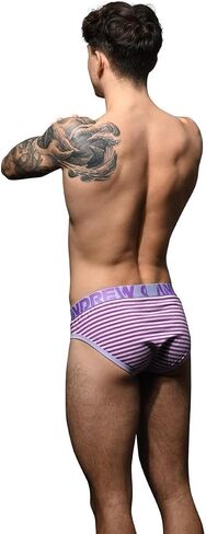 Andrew Christian Lavender Stripe Brief w/ALMOST NAKED, Lavender Stripe, X-Large in Saudi Arabia