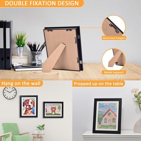 | 2-Pack | Kids Art Frame - 8.5x11 Front Opening - Holds 150 Pcs - Kids Artwork Frames Changeable - Frames for Kids Artwork - Childrens Drawing Wall Hanging Display & Kids Wall Art Storage in Saudi Arabia
