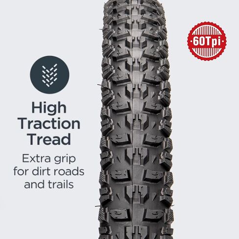 Replacement Bike Tire -26’’x1.95’’,26’’x2.25’’, 27.5’’x2.1’’, 27.5’’x2.2’’, and 29’’x2.2’’ Durable Folding Mountain Bike Tire - 60 TPI Bicycle Tires with Inner Tubes and Tire Levers in Saudi Arabia