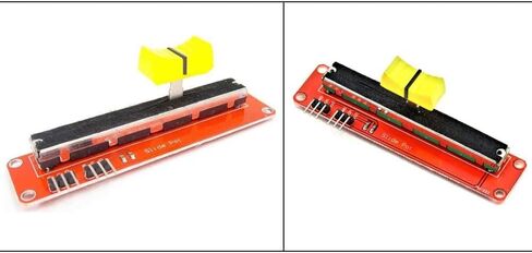 2Pcs Red 10K Linear Slide Potentiometer Module Analog Sensor 3.3V - 5V Dual Output for Arduino MCU ARM Electronic Block，Variable Resistors，Potentiometers in Saudi Arabia
