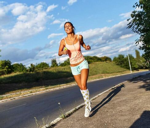 جوارب ضغط لطيفة من LEOSTEP للدورة الدموية للنساء، جوارب عالية للركبة تدعم الممرضات، الرياضة، ركوب الدراجات، المشي لمسافات طويلة، الجري in Kuwait