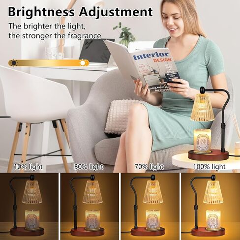 مصباح تدفئة الشموع مع وضع RGB، 8 ألوان LED متغيرة، سخان شموع كهربائي مع مؤقت خافت ارتفاع قابل للتعديل، هدايا عيد الأم، ديكور منزلي عتيق لشموع الجرة المعطرة in Saudi Arabia