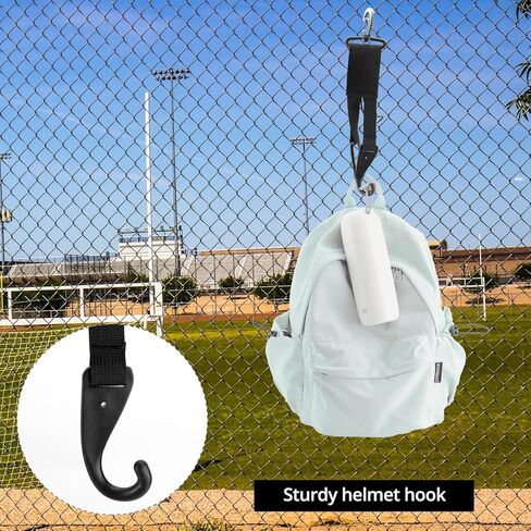 QWORK Baseball Softball Gear Hanger - Dugout Organizer, 3-in-1 Multi-Purpose Hanger Helmet Hook for Baseball Bat, Helmet, Gloves Bottle Training Hiking Camping & Accessories, Pack of 5 in Saudi Arabia
