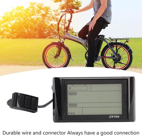 Electric Bike Panel, Electric Bike SW900 Panel LCD Meter Waterproof 5 Pin for Electric Scooter Replacement Accessories in Kuwait
