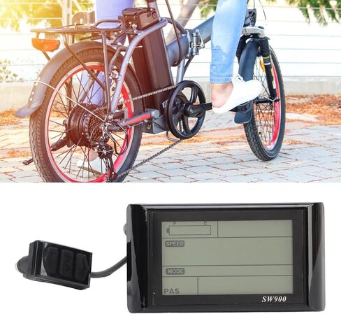 Electric Bike Panel, Electric Bike SW900 Panel LCD Meter Waterproof 5 Pin for Electric Scooter Replacement Accessories in Kuwait