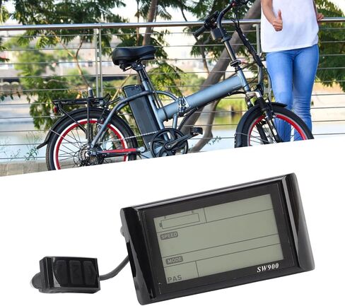 Electric Bike Panel, Electric Bike SW900 Panel LCD Meter Waterproof 5 Pin for Electric Scooter Replacement Accessories in Kuwait