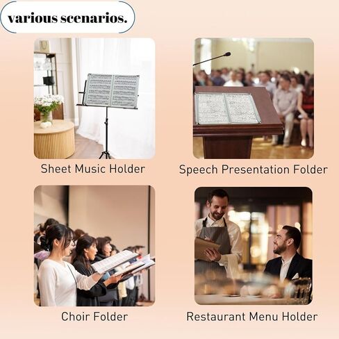 2-Pack Leather Restaurant Menu Covers | 8.5 x 11-Inch | 4 Pages, 8 Views | Ideal for Wine Lists, Drinks, and Menus | Elegant Menu Holder.（Beige） in Saudi Arabia