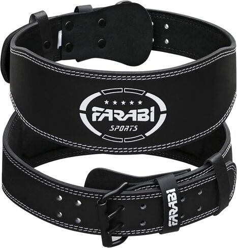 Farabi Sports Powerlifting Belt 100% Genuine Leather Weight Lifting Belt 4" wide Gym Belt Men and Women Weightlifting Belt for Gym Training Bodybuilding and Workout belt in Saudi Arabia
