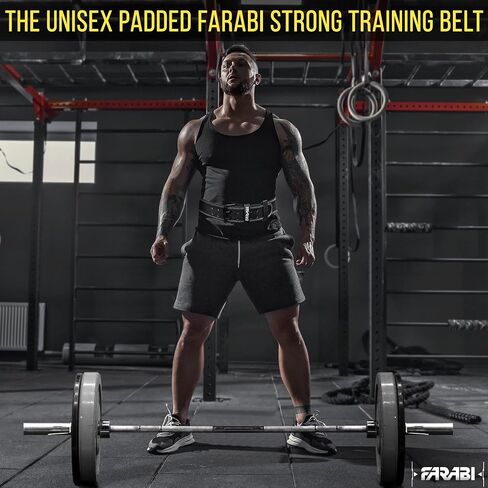 Farabi Sports Powerlifting Belt 100% Genuine Leather Weight Lifting Belt 4" wide Gym Belt Men and Women Weightlifting Belt for Gym Training Bodybuilding and Workout belt in Saudi Arabia