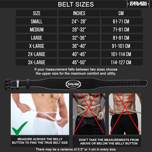 Farabi Sports Powerlifting Belt 100% Genuine Leather Weight Lifting Belt 4" wide Gym Belt Men and Women Weightlifting Belt for Gym Training Bodybuilding and Workout belt in Saudi Arabia