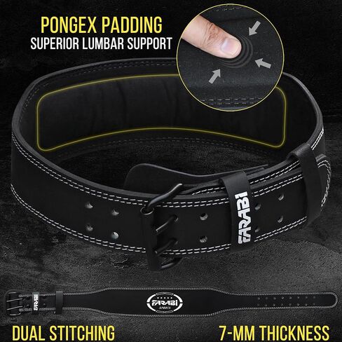 Farabi Sports Powerlifting Belt 100% Genuine Leather Weight Lifting Belt 4" wide Gym Belt Men and Women Weightlifting Belt for Gym Training Bodybuilding and Workout belt in Saudi Arabia