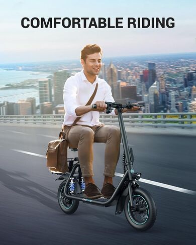 Gyroor Electric Scooter for Adults with Seat, 20/25 Miles Range 450W Motor up to 15.5/18.6 MPH Speed LCD Display, Electric Scooter with Basket in Saudi Arabia