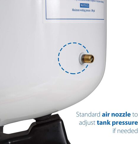 iSpring T32M Pressurized Water Storage Tank with Ball Valve for Reverse Osmosis RO Systems, 4 Gallon, 1/4" Tank Valve Included in Saudi Arabia
