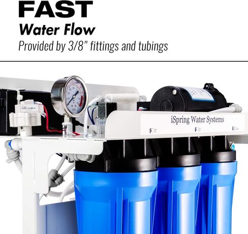 iSpring T32M Pressurized Water Storage Tank with Ball Valve for Reverse Osmosis RO Systems, 4 Gallon, 1/4" Tank Valve Included in Saudi Arabia