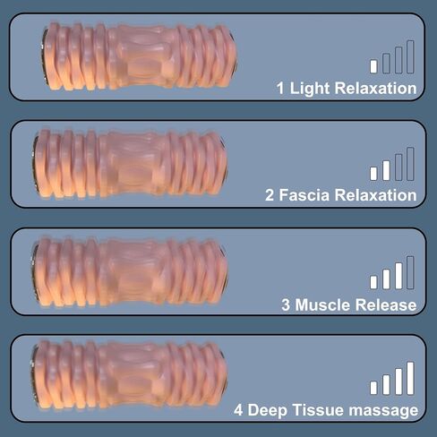 Vibrating Foam Roller Massager –Electric Foam Roller with 4 Vibration Modes– Rechargeable Battery – Durable Foam & Solid Core – Recovery,Fitness, Sports – Travel Foam Roller (Black) in Saudi Arabia