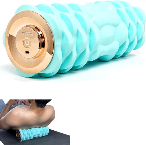 Vibrating Foam Roller Massager –Electric Foam Roller with 4 Vibration Modes– Rechargeable Battery – Durable Foam & Solid Core – Recovery,Fitness, Sports – Travel Foam Roller (Black) in Saudi Arabia