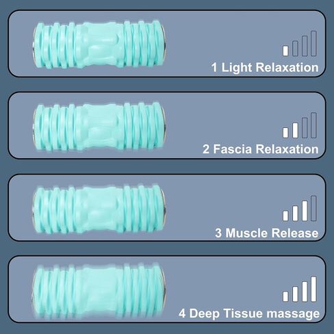 Vibrating Foam Roller Massager –Electric Foam Roller with 4 Vibration Modes– Rechargeable Battery – Durable Foam & Solid Core – Recovery,Fitness, Sports – Travel Foam Roller (Black) in Saudi Arabia