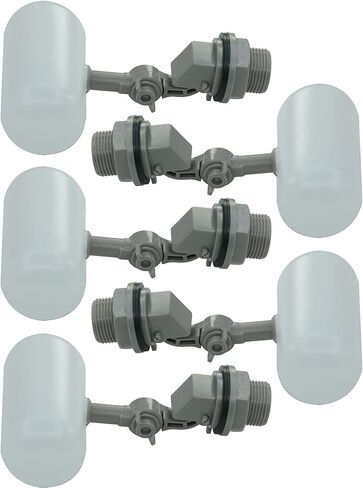 5 قطع 3/4 بوصة صمام تعويم المياه مع ذراع قابل للتعديل، فلتر مياه بلاستيكي صمام كروي عائم لخزان المياه وحمام السباحة وأحواض المياه وأحواض تربية الأحياء المائية وخزان المياه العائمة in Kuwait