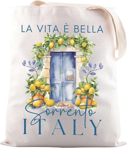 JNIAP Positano Italy Vacation Gift Sorrento Italy Lemon Tote Bag Amalfi Coast Italy Gift in Saudi Arabia