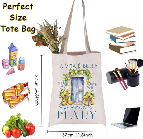 JNIAP Positano Italy Vacation Gift Sorrento Italy Lemon Tote Bag Amalfi Coast Italy Gift in Saudi Arabia