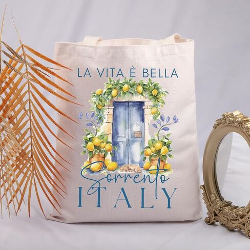 JNIAP Positano Italy Vacation Gift Sorrento Italy Lemon Tote Bag Amalfi Coast Italy Gift in Saudi Arabia