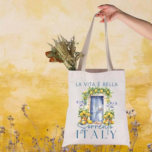 JNIAP Positano Italy Vacation Gift Sorrento Italy Lemon Tote Bag Amalfi Coast Italy Gift in Saudi Arabia