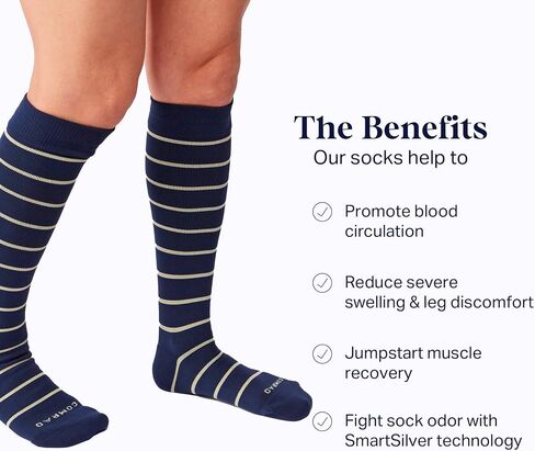 Comrad Nylon Knee High Socks - 20-30mmHg Firm Compression Socks - Soft & Breathable Support Socks in Saudi Arabia