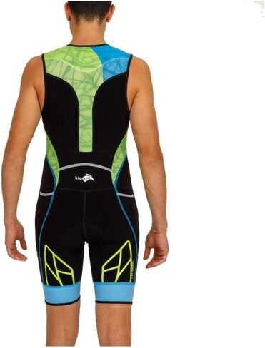 Spider LD1 Trisuit - Tri Suits - Trisuits Triathlon - أسود أزرق ليموني in Kuwait