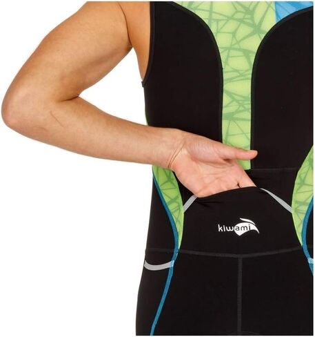 Spider LD1 Trisuit - Tri Suits - Trisuits Triathlon - أسود أزرق ليموني in Kuwait