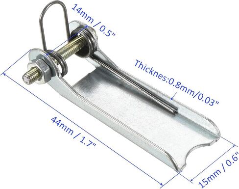 طقم مزلاج أمان مكون من قطعتين - استبدال وصلة ربط جهاز الاستقبال بخطاف منزلق من Clevis ينطبق على مقطورة/رافعة خطاف السحب (طول 1.7 بوصة، فضي) in Saudi Arabia