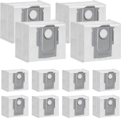 12 Pack Dust Bags Compatible with Roborock Qrevo, Qrevo MaxV, Qrevo S, Qrevo Pro, Qrevo Master, S8 Max Ultra, S8 MaxV Ultra, Qrevo plus, 2.7L Large Capacity Disposable Dust Bags Replacement in Saudi Arabia