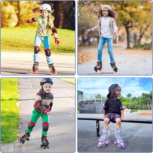 Nattork Kids Roller Skates for Girls Boys,4 Sizes Adjustable Toddler Roller Skates with Light up Wheels,Fun Illuminating Skates for Kids Beginners Indoor Outdoor in Saudi Arabia